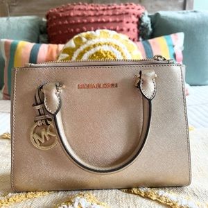 Michael Kors Gold Crossbody Purse